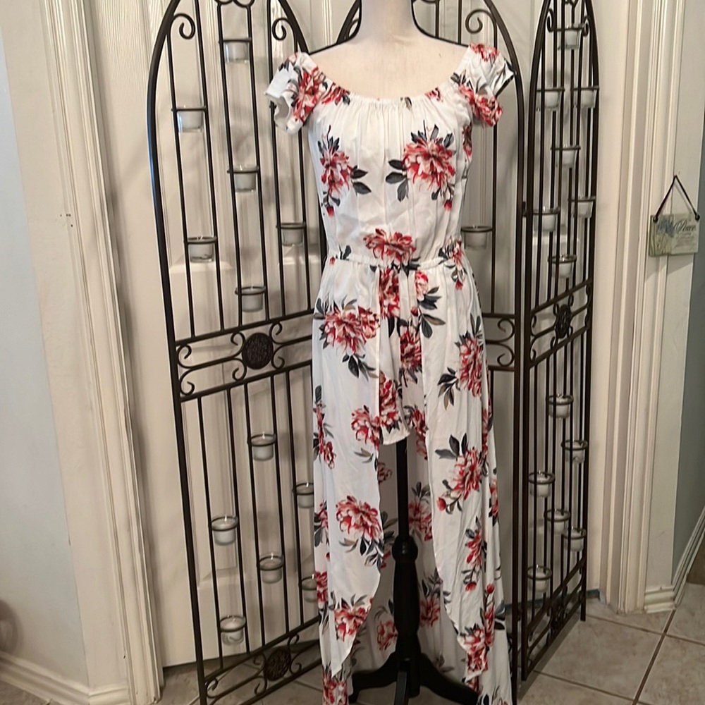 Romper with long skirt